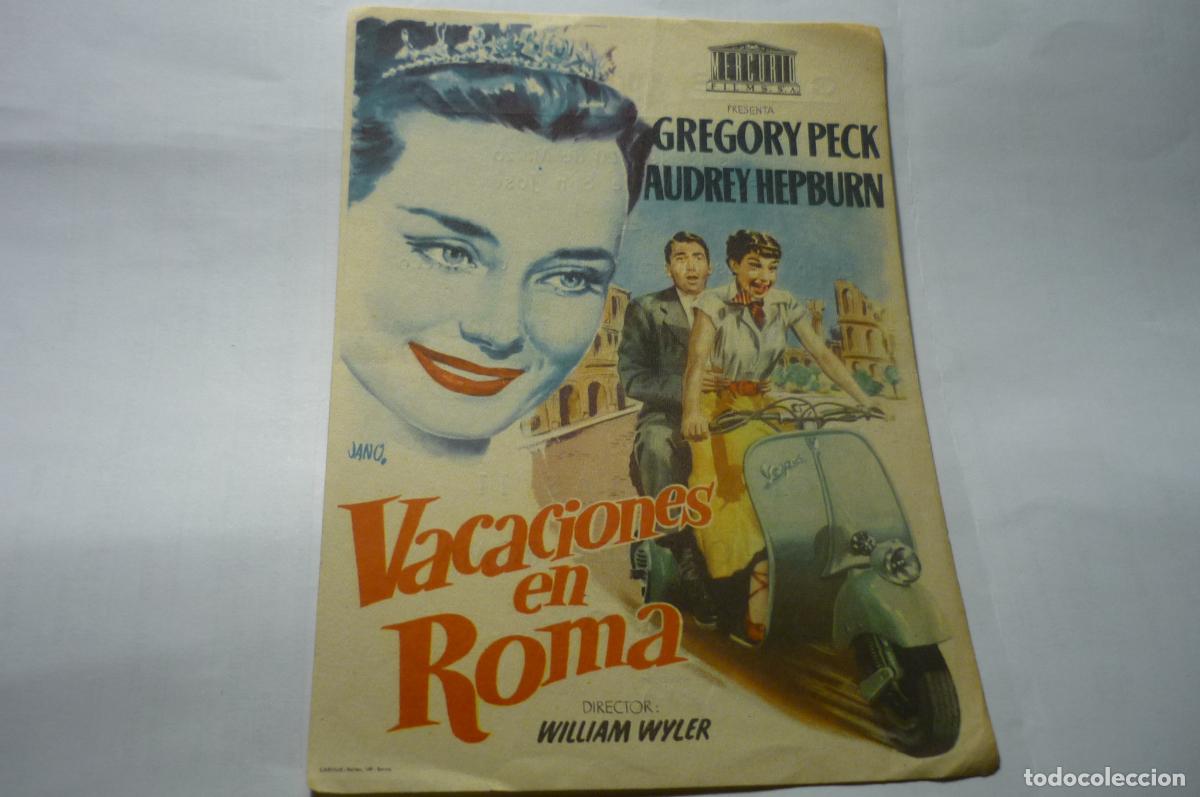 Cine: programa vacaciones en roma.-gregory peck-publicidad - Foto 1