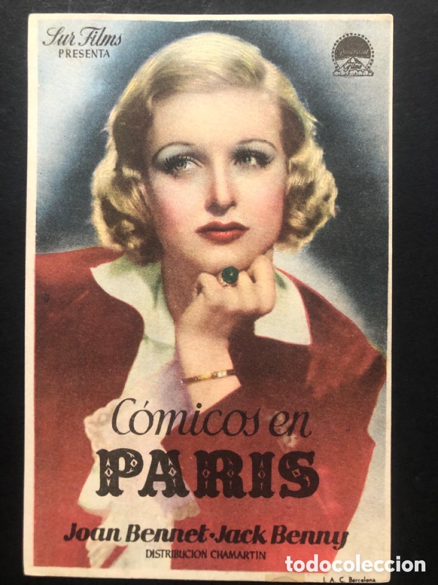 Cine: Programa comicos en paris joan Bennett A7