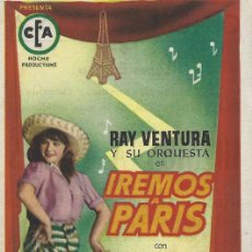  Foglietti di film di film antichi di cinema: F5700 IREMOS A PARIS