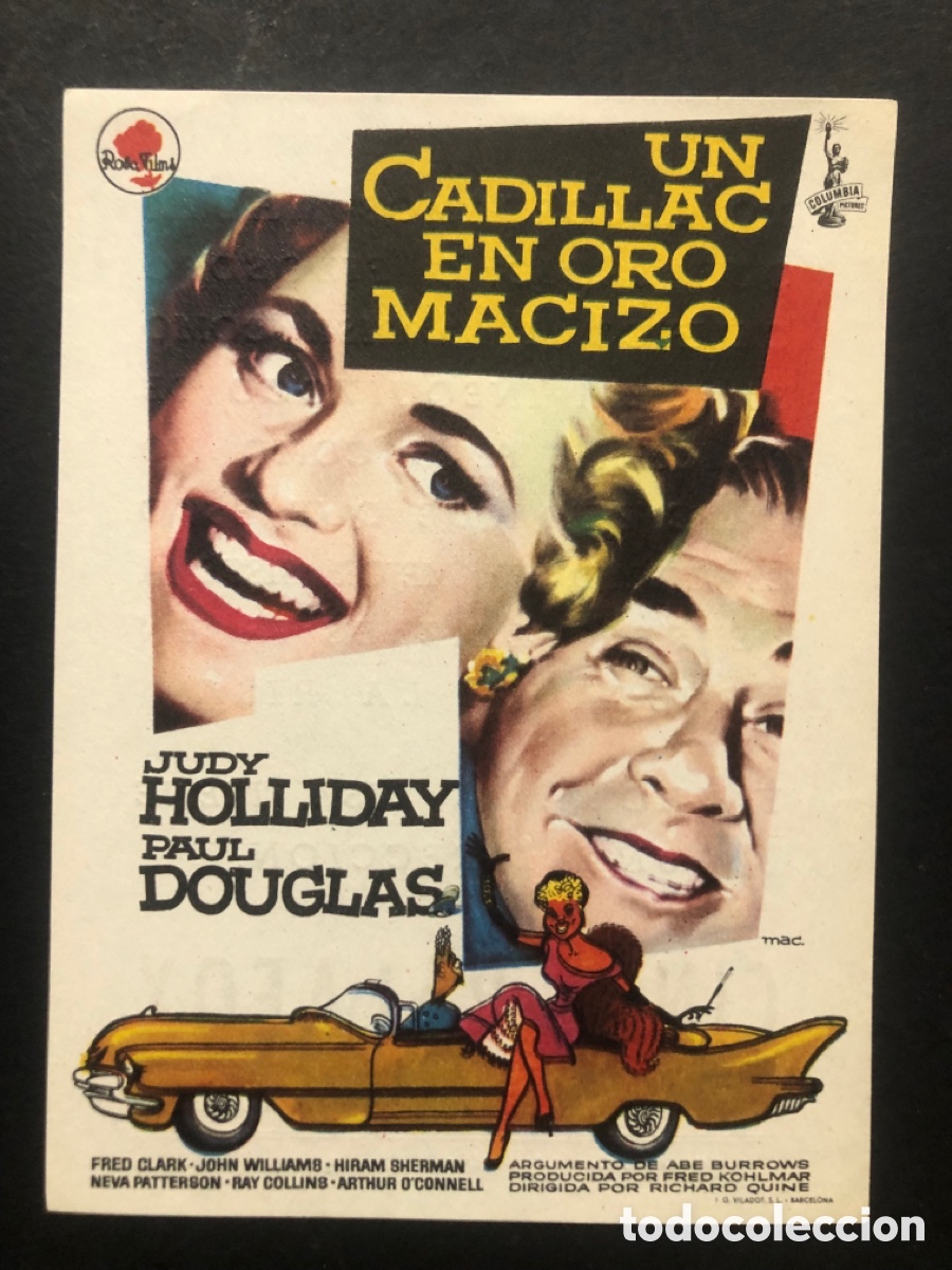 Cine: Programa un cadillac en oro macizo judy holliday con publicidad cine palafox zaragoza A7