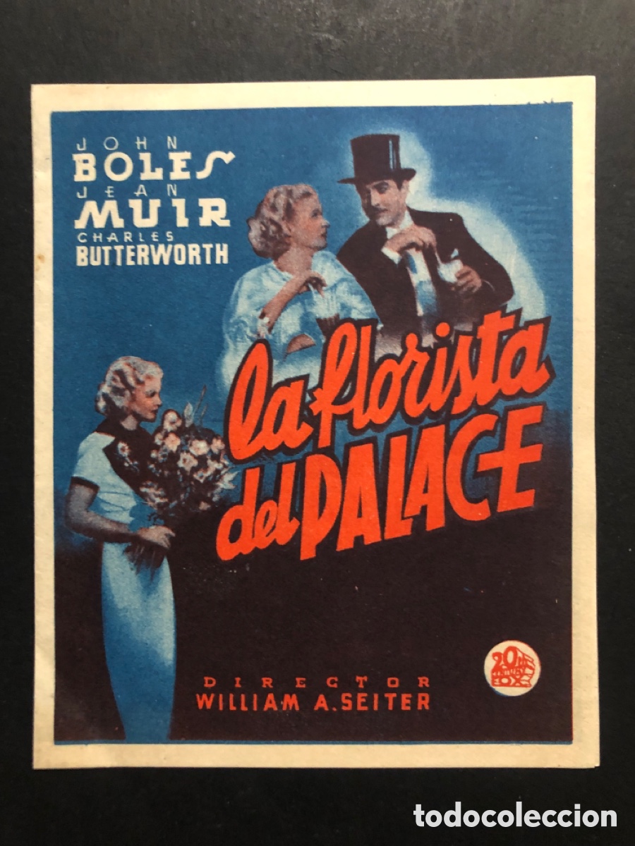 Cine: Programa la florista del palace john Boles con publicidad capitol cinema A7