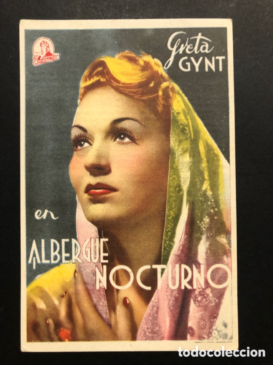 Cine: Programa albergue nocturno Greta Gynt con publicidad cine oriente A7