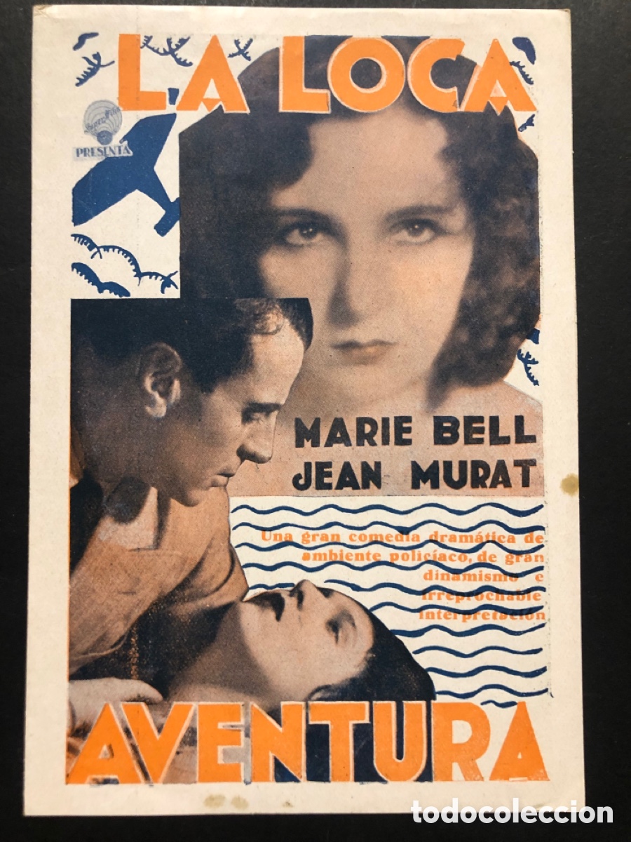 Cine: Programa la loca aventura jean Murat Marie Bell A7