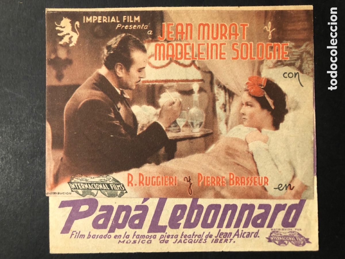 Cine: Programa papa lebonnard jean Murat madeleine sologne con publicidad cine centro espa&ntilde;ol A7