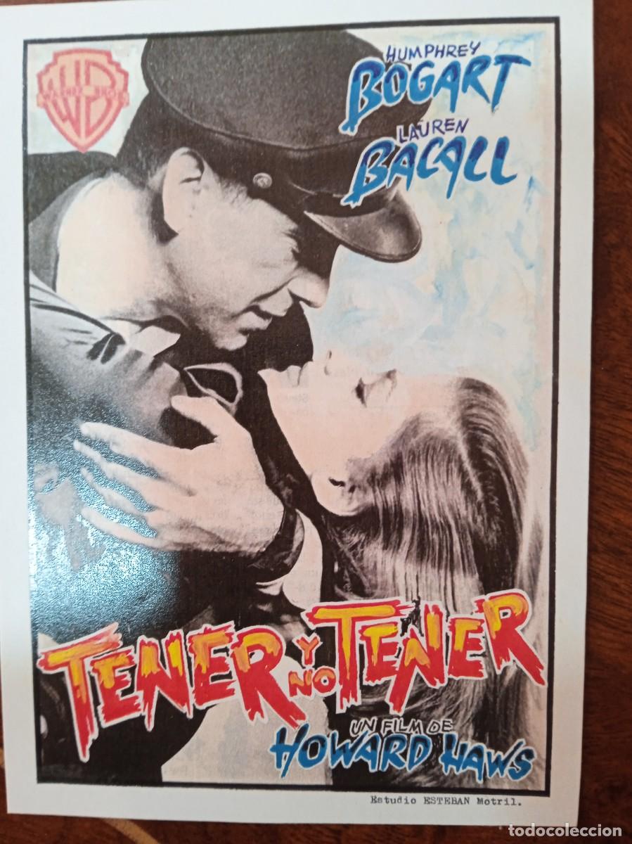 Cine: TAMMY--PROGRAMAS DE CINE --TENER Y NO TENER (edit. Esteban Lirola)