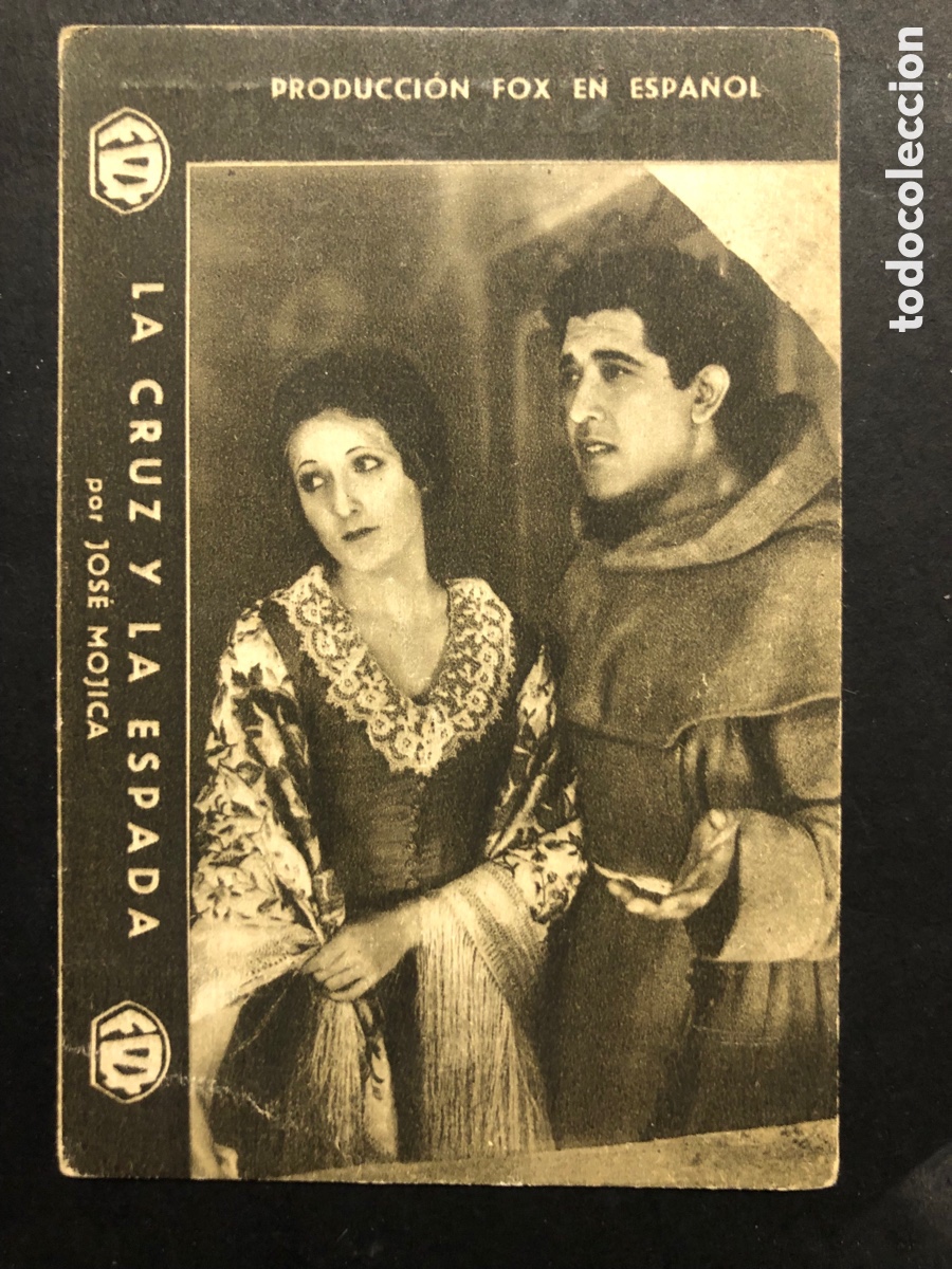  Flyers Publicitaires de films Anciens: Programa la cruz y la espada jose mojica con publicidad cinema sala merce arenys de mar A7