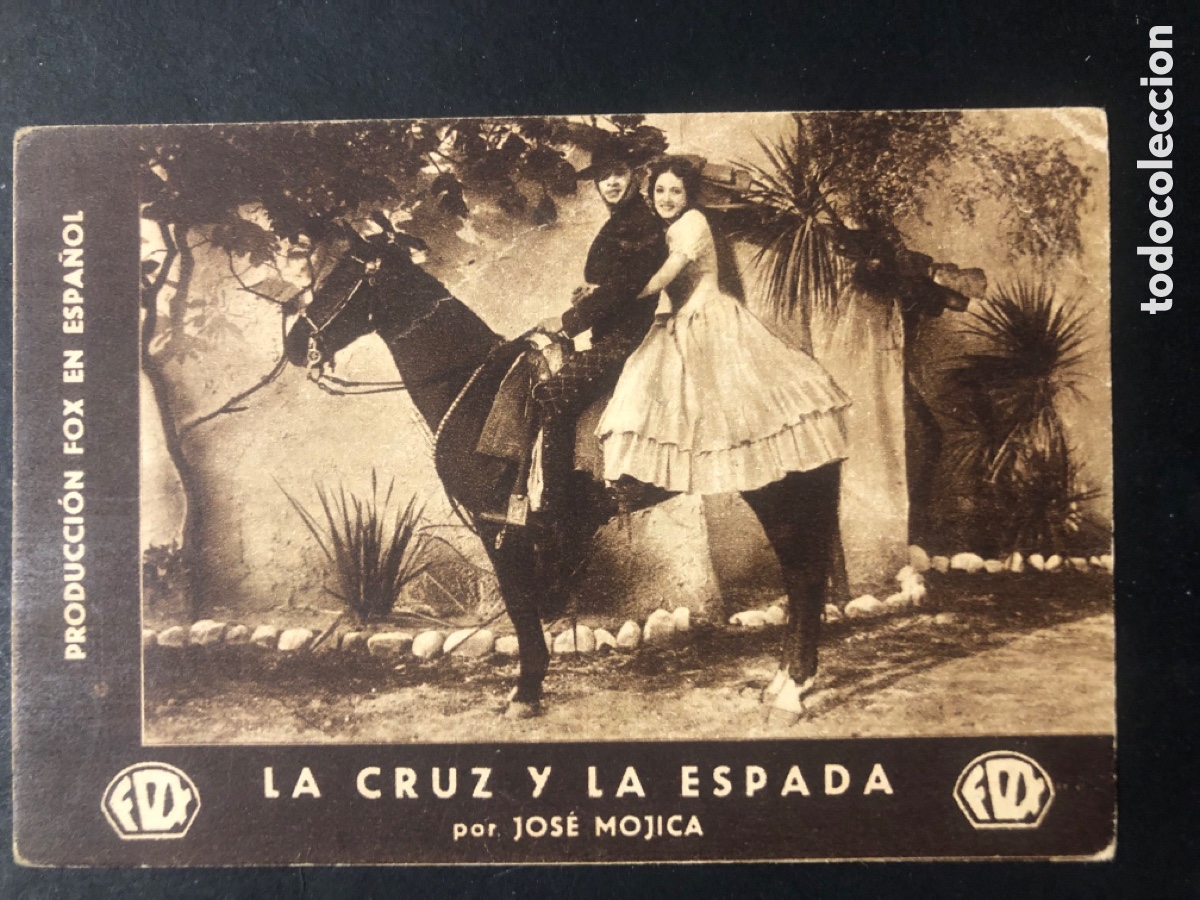  Flyers Publicitaires de films Anciens: Programa la cruz y la espada jose mojica con publicidad cine monumental alicante A7