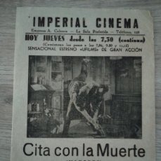 Cine: CITA CON LA MUERTE, EDDIE CONSTANTINE, IMPERIAL CINEMA