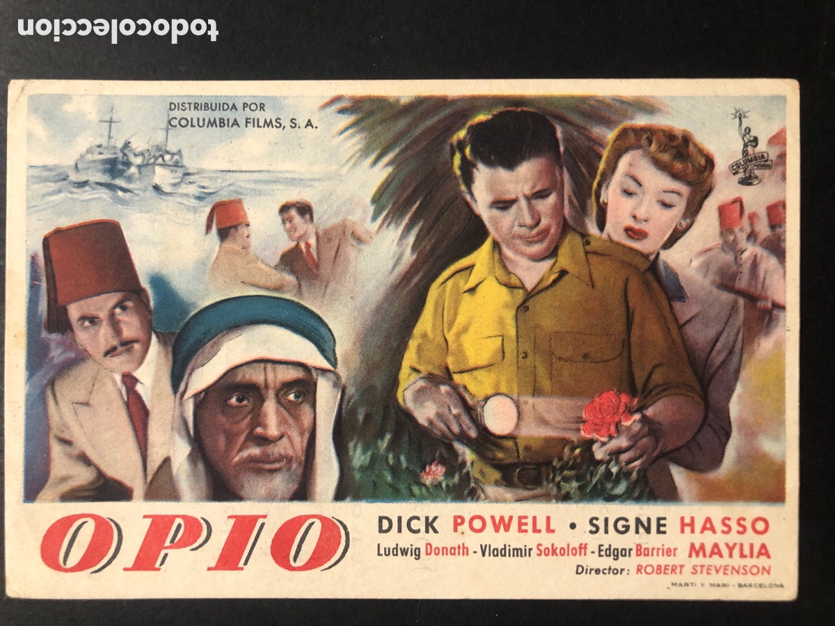 Kino: Programa opio dick powell con publicidad cine Rialto valencia A7