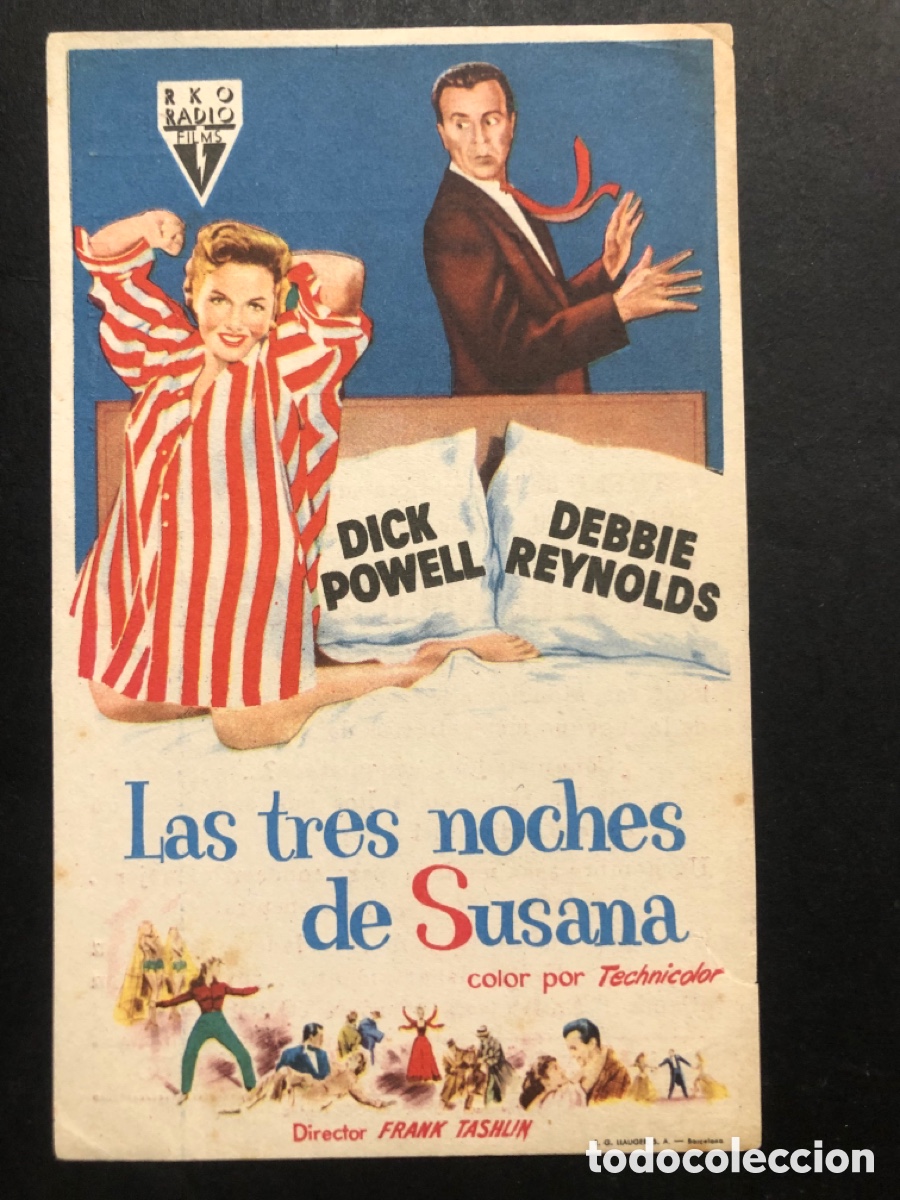 Kino: Programa las tres noches de susana dick powell con publicidad teatro circo Denia A7