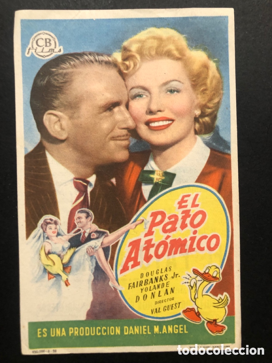 Kino: Programa el Pato at&oacute;mico douglas fairbanks con publicidad cinema espa&ntilde;a foyos A7