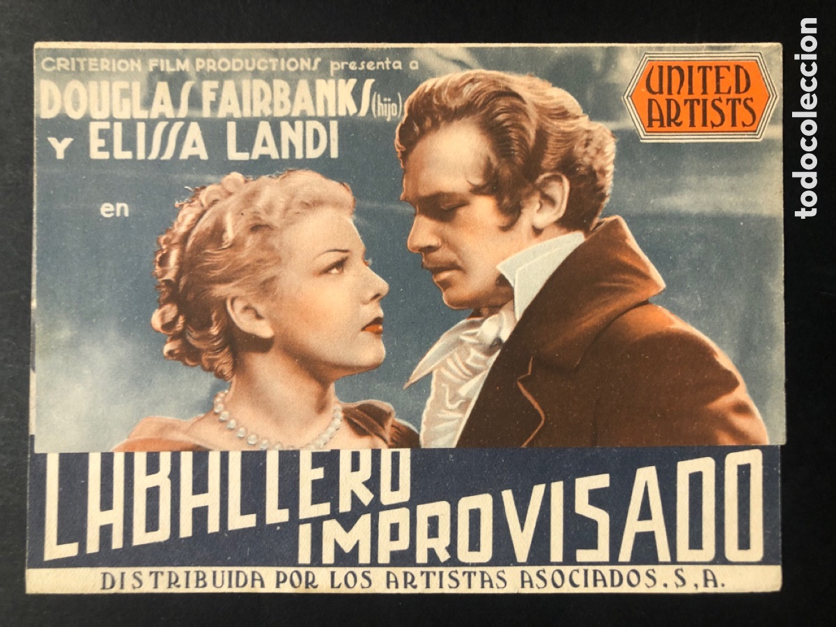 Kino: Programa cabalgata improvisado douglas fairbanks con publicidad cine moderno A7