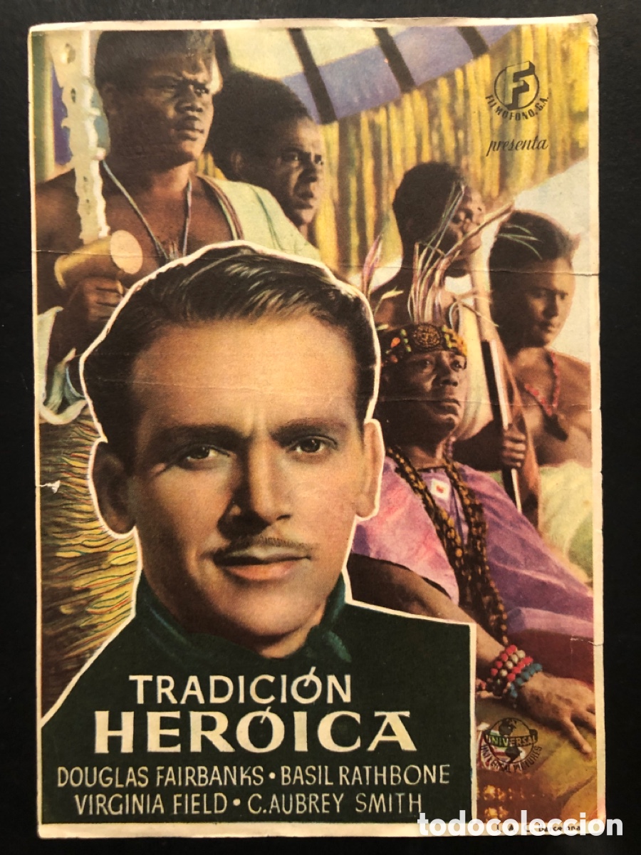 Kino: Programa tradici&oacute;n heroica douglas fairbanks con publicidad teatro ideal cinema Calahorra A7