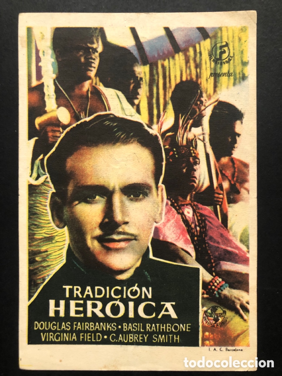 Kino: Programa tradici&oacute;n heroica douglas fairbanks con publicidad cine espa&ntilde;a dos hermanas A7