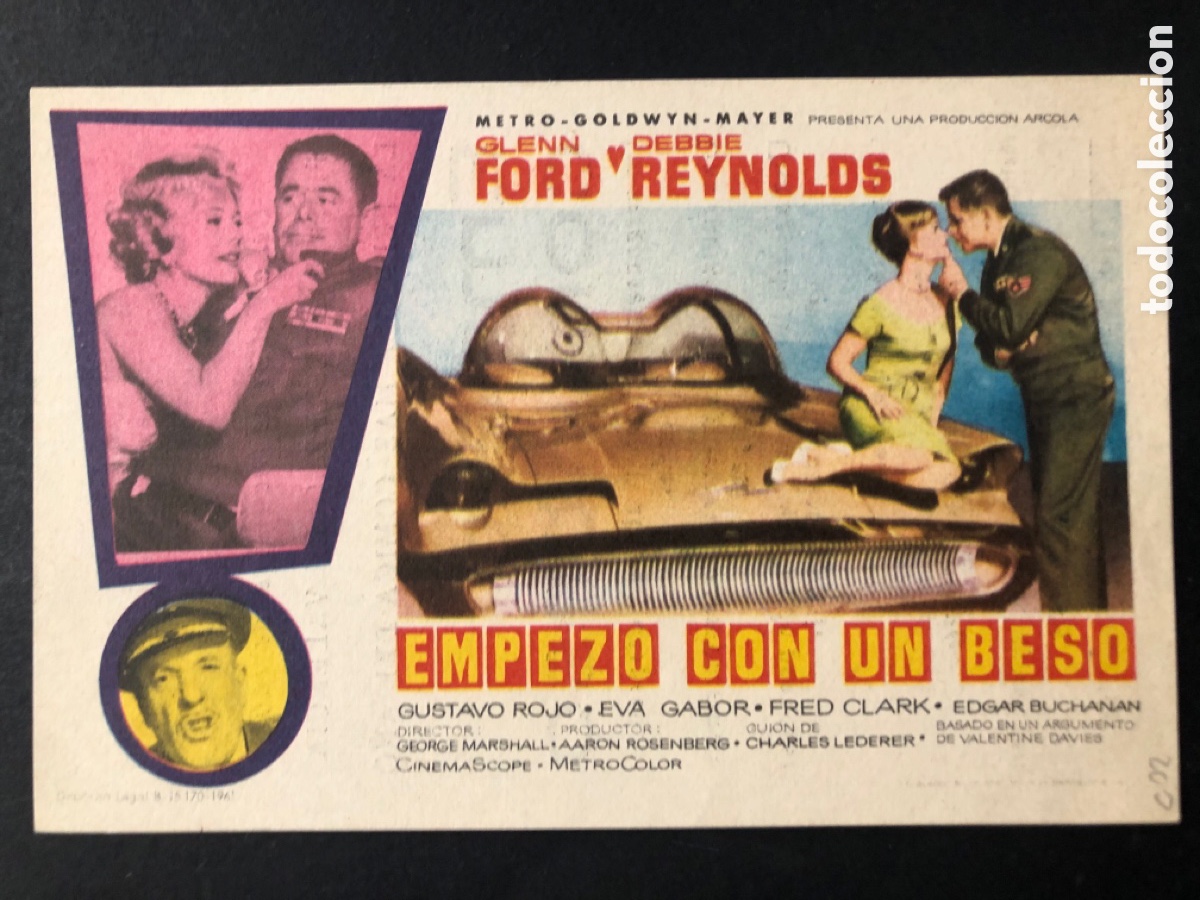 Kino: Programa MGM empez&oacute; con un beso Glenn ford con publicidad cine avenida valencia