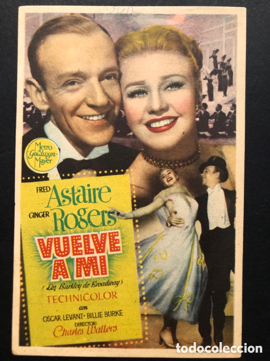 Kino: Programa MGM vuelve a mi Fred astaire ginger rogers con publicidad cine sur Mislata