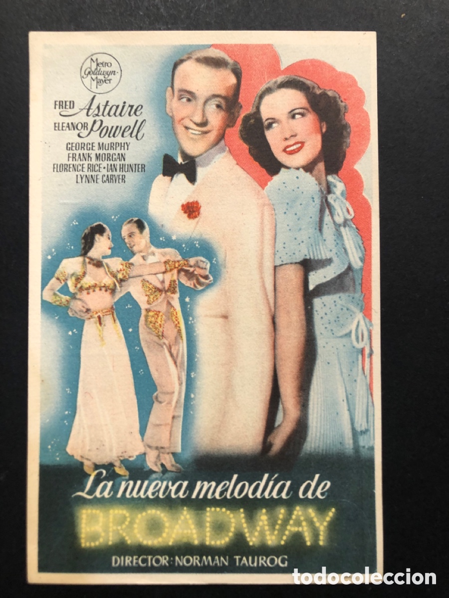 Kino: Programa MGM la nueva melod&iacute;a de broadway fred astaire con publicidad cine espa&ntilde;ol valencia
