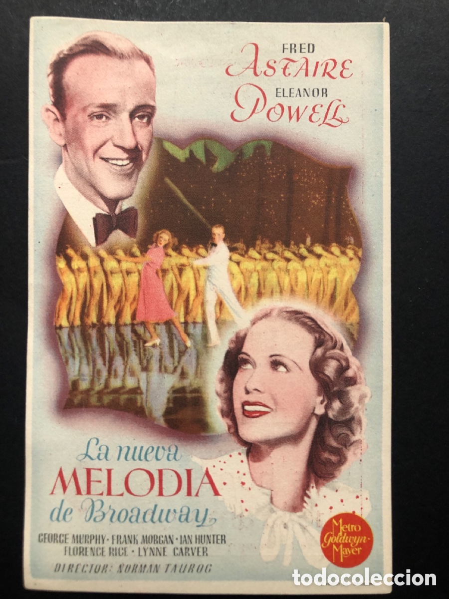 Kino: Programa MGM la nueva melod&iacute;a de broadway fred astaire con publicidad cine gran v&iacute;a valencia