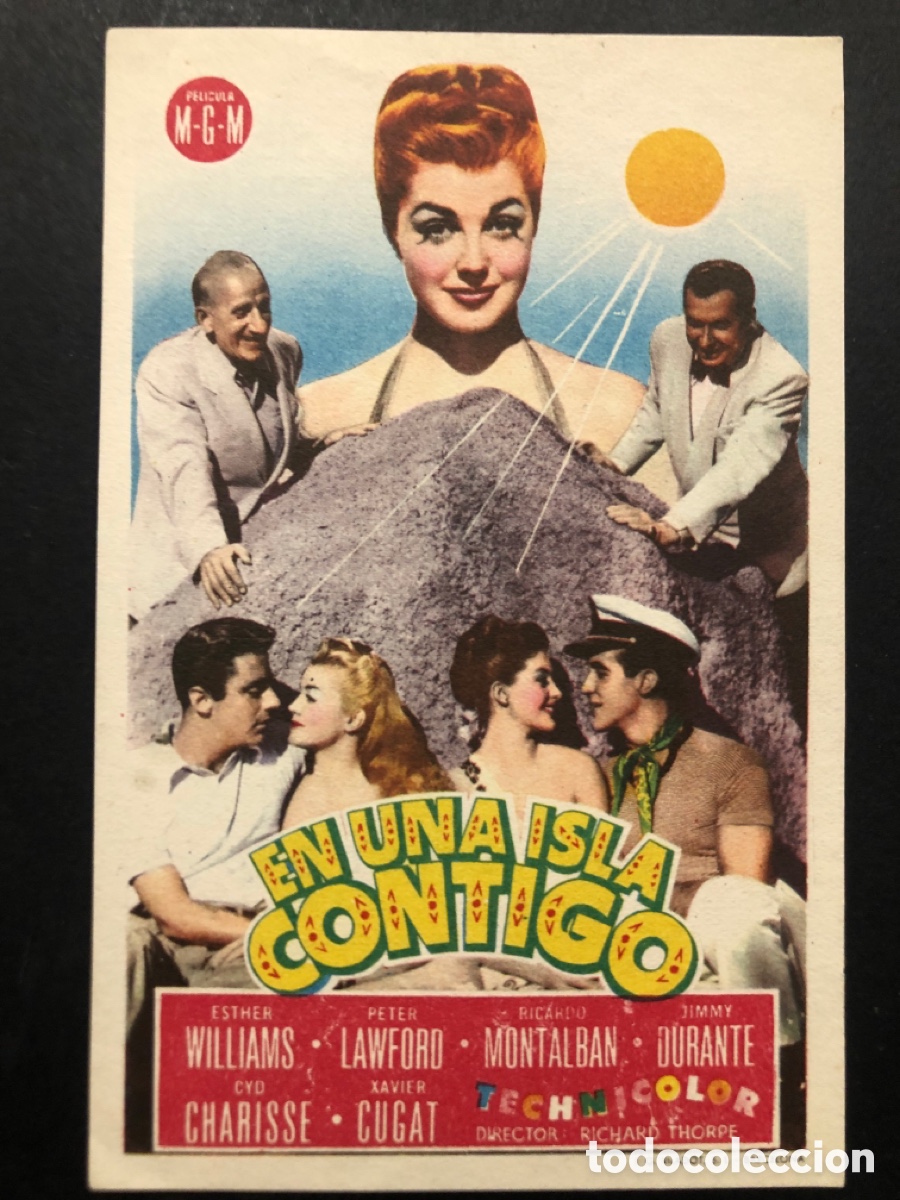 Kino: Programa MGM en una isla contigo esther william con publicidad cine casino caldense