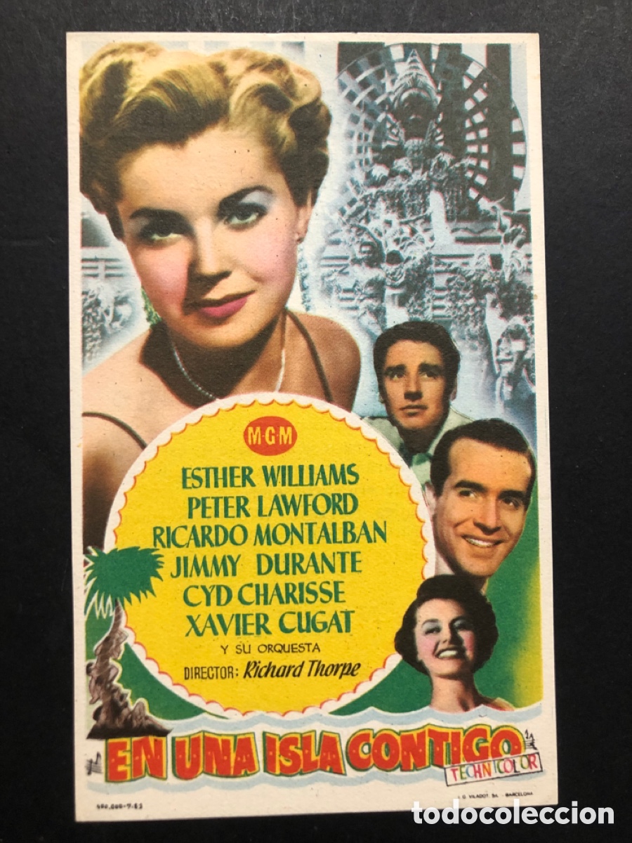 Kino: Programa MGM en una isla contigo esther Williams con publicidad cine casino caldense