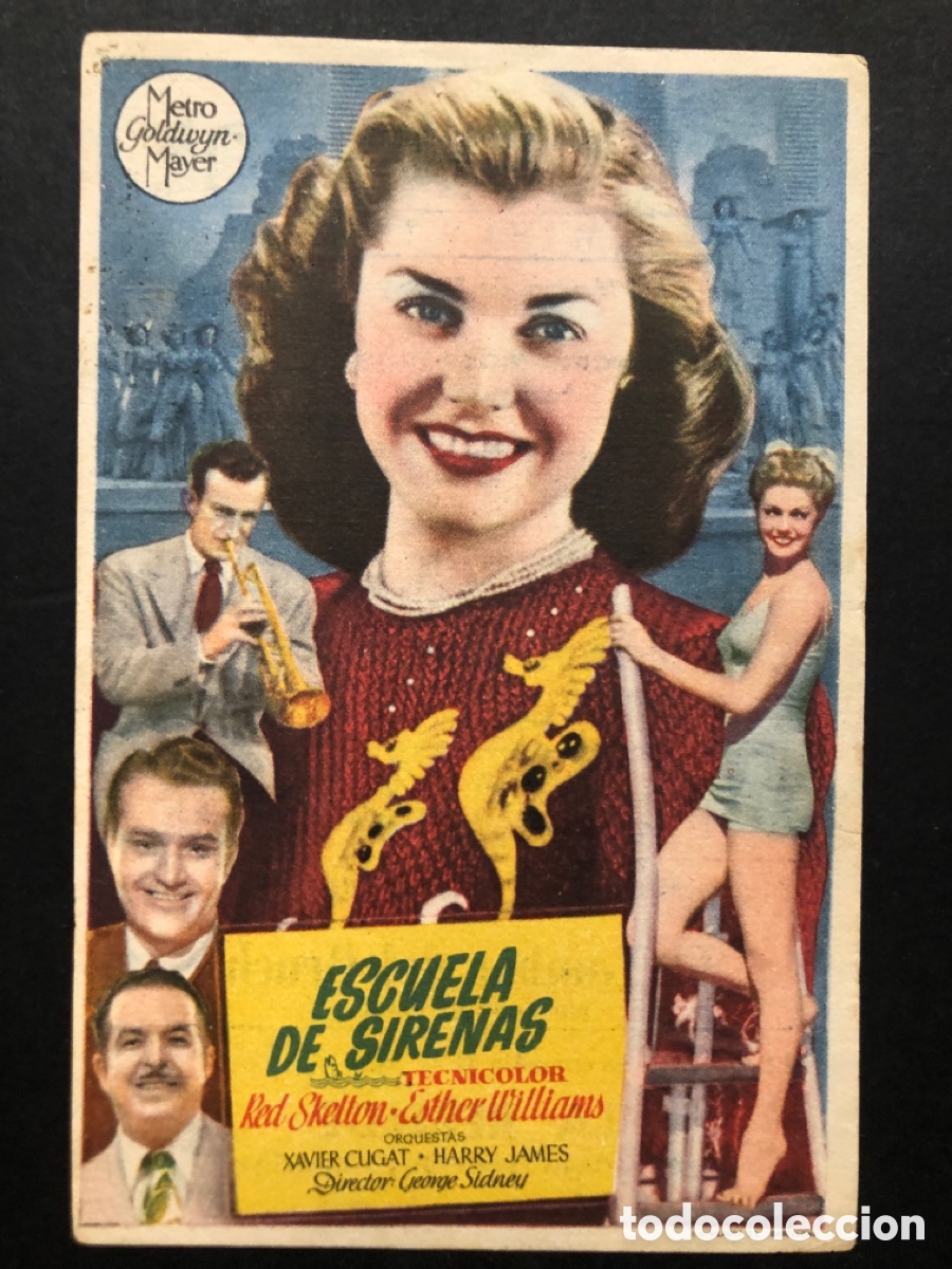 Kino: Programa MGM escuela de sirenas esther williams con publicidad cine cultural Mislata