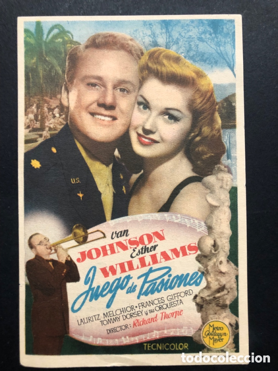Kino: Programa MGM juego de pasiones esther Williams con publicidad sociedad la principal