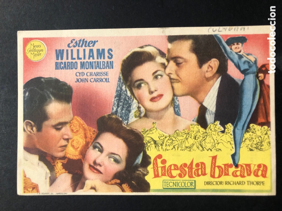 Kino: Programa MGM fiesta brava esther Williams ricardo montalban con publicidad cine cultural Mislata