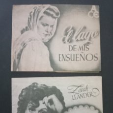 Cine: FOLLETOS DE MANO 1945 EL LAGO DE MIS SUEÑOS Y EL HOGAR PERDIDO