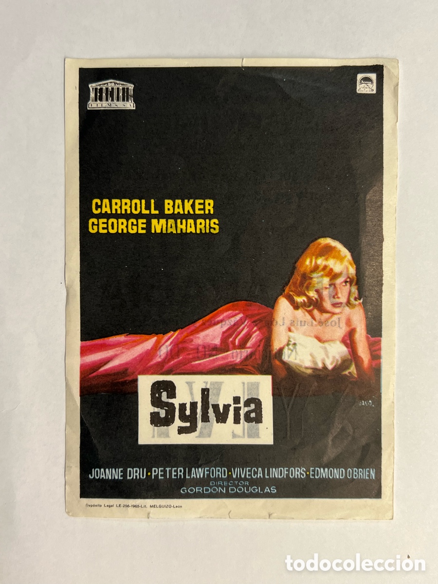 Kino: SYLVIA PROGRAMA DE MANO ORIGINAL CARROL BAKER. Cine Spring&hellip; SARRIA Barcelona (a.1966)