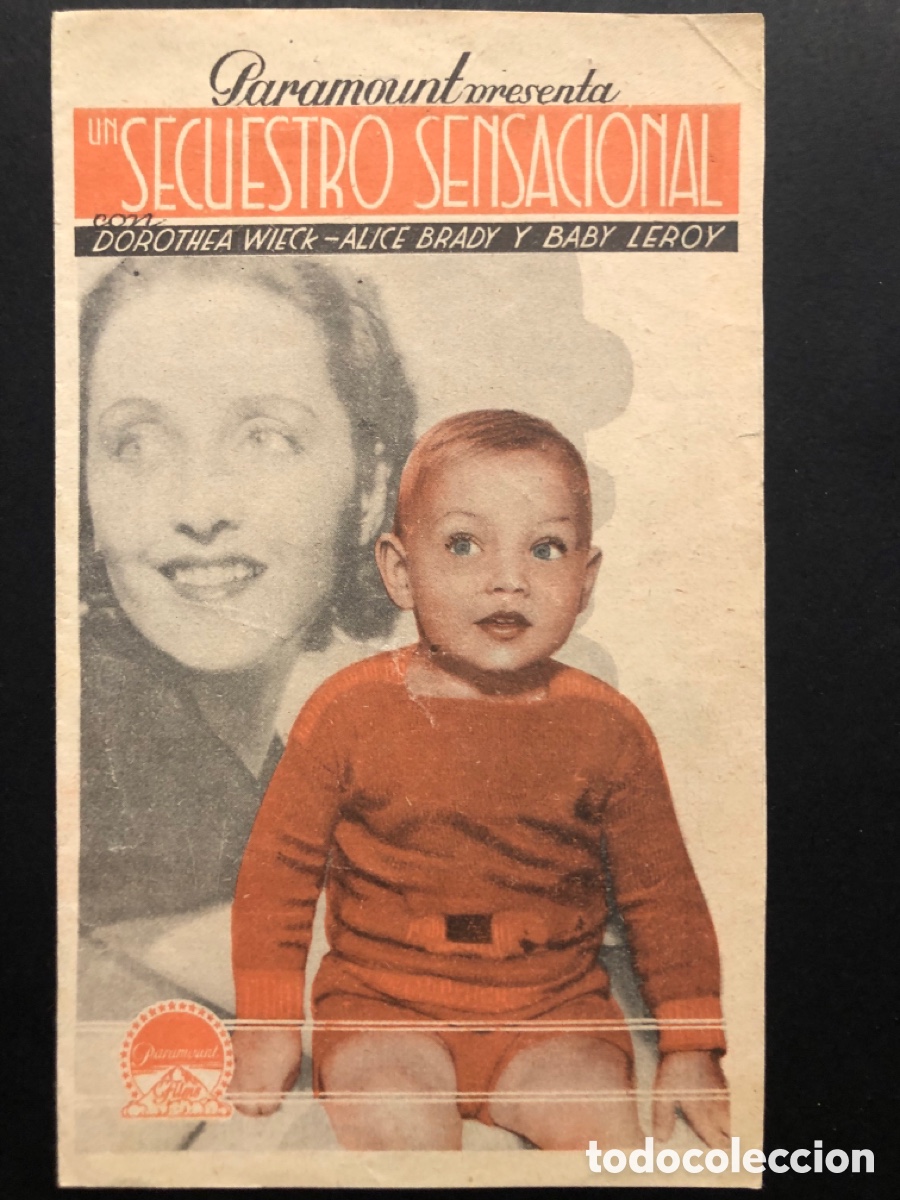  Flyers Publicitaires de films Anciens: Programa secreto sensacional dorothea Wieck con publicidad A8