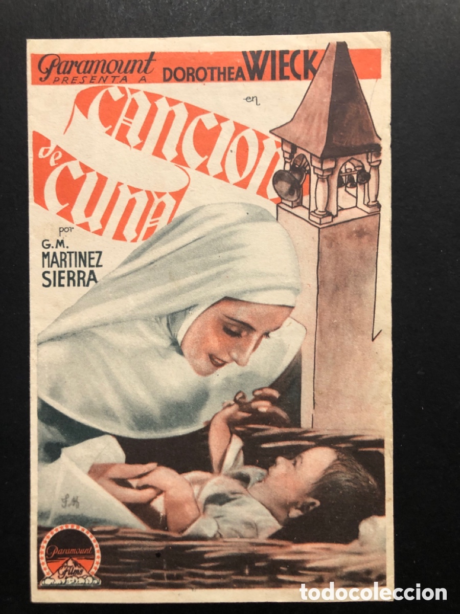  Flyers Publicitaires de films Anciens: Programa cancion de cuna dorothea Wieck con publicidad gran cine Riveira A8