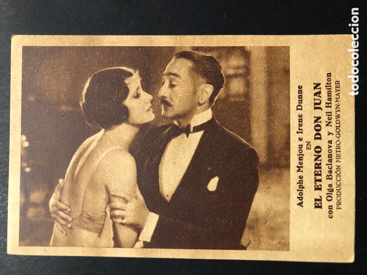  Flyers Publicitaires de films Anciens: Programa el eterno don juan Adolphe Menjou olga baclanova con publicidad cine parque recreativo A8