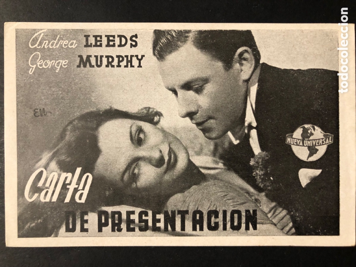  Flyers Publicitaires de films Anciens: Programa carta de presentaci&oacute;n Adolphe Menjou con publicidad feria muestras barcelona A8