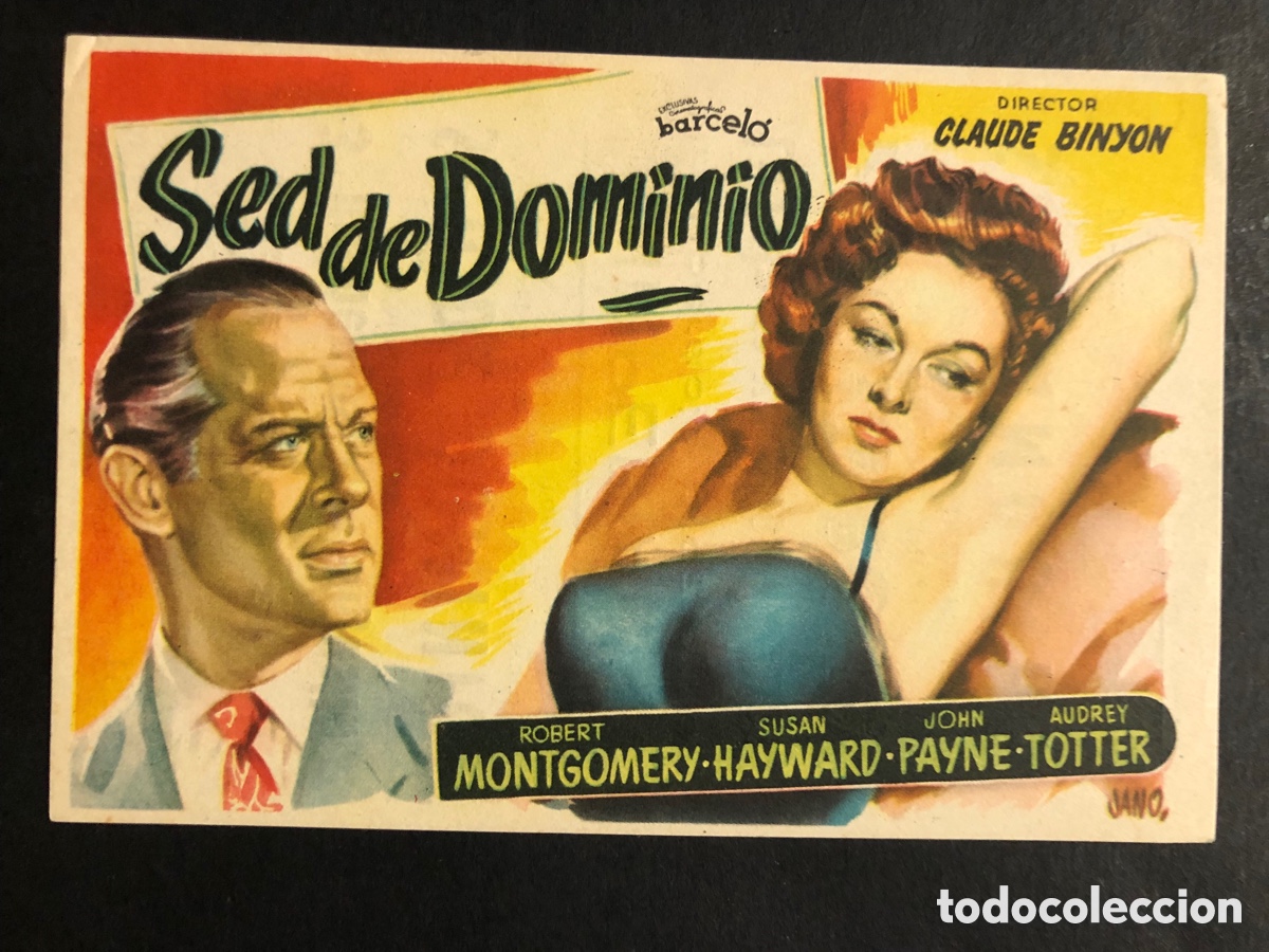 Kino: Programa sed de dominio Robert montgomery susan hayward con publicidad cine mar valencia A8