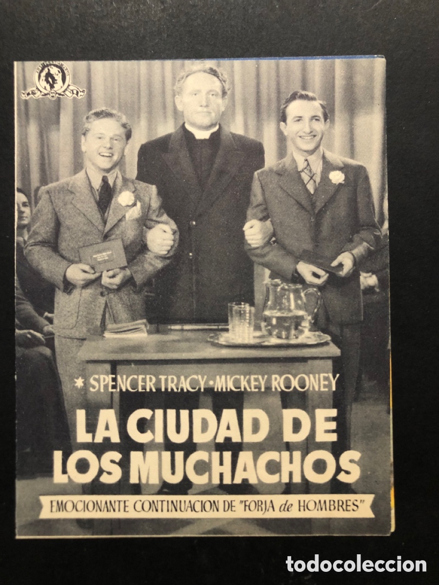 Kino: Programa MGM la ciudad de los muchachos Spencer tracy mickey rooney con publicidad cine avenida