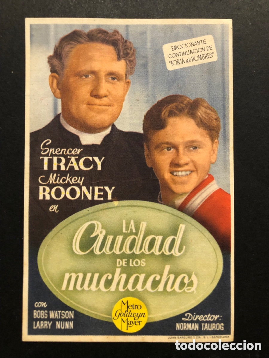 Kino: Programa MGM la ciudad de los muchachos Spencer tracy mickey rooney publicidad cine espa&ntilde;ol valencia