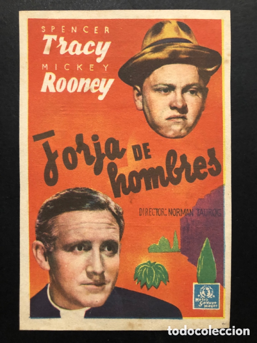 Kino: Programa MGM forja de hombres Spencer tracy mickey rooney con publicidad gran cine Coru&ntilde;a