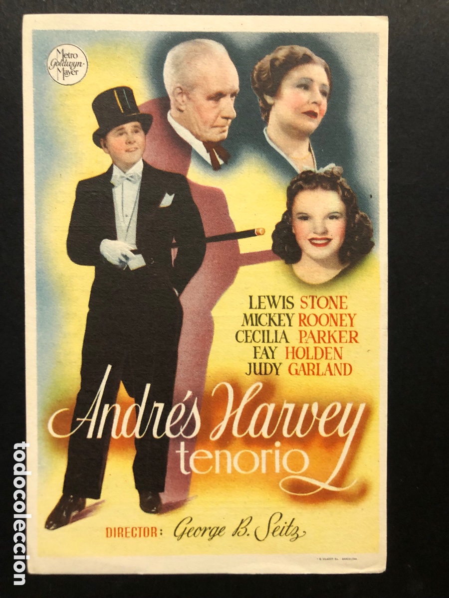 Kino: Programa MGM andres harvey tenorio mickey rooney con publicidad teatro circo cartagena