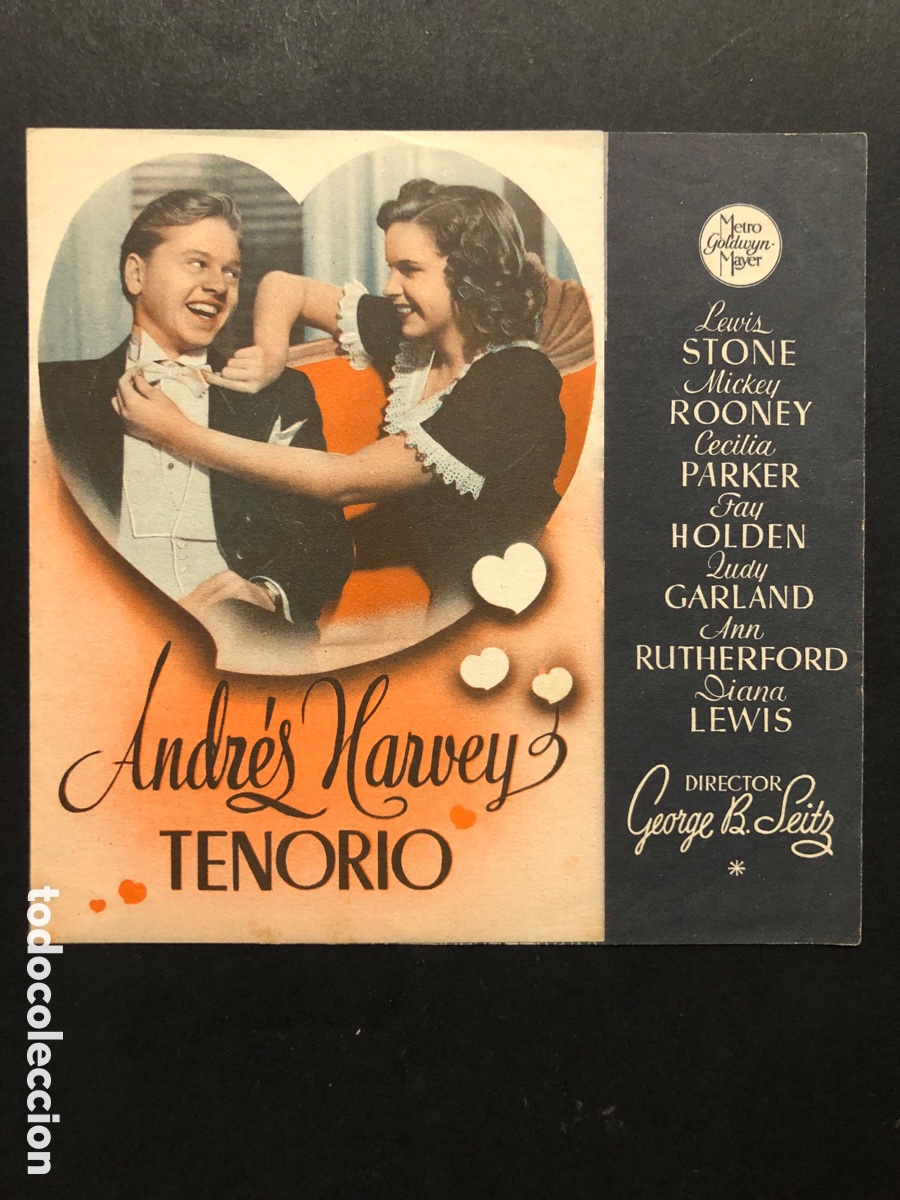 Kino: Programa MGM andres harvey tenorio mickey rooney con publicidad teatro cine Euterpe