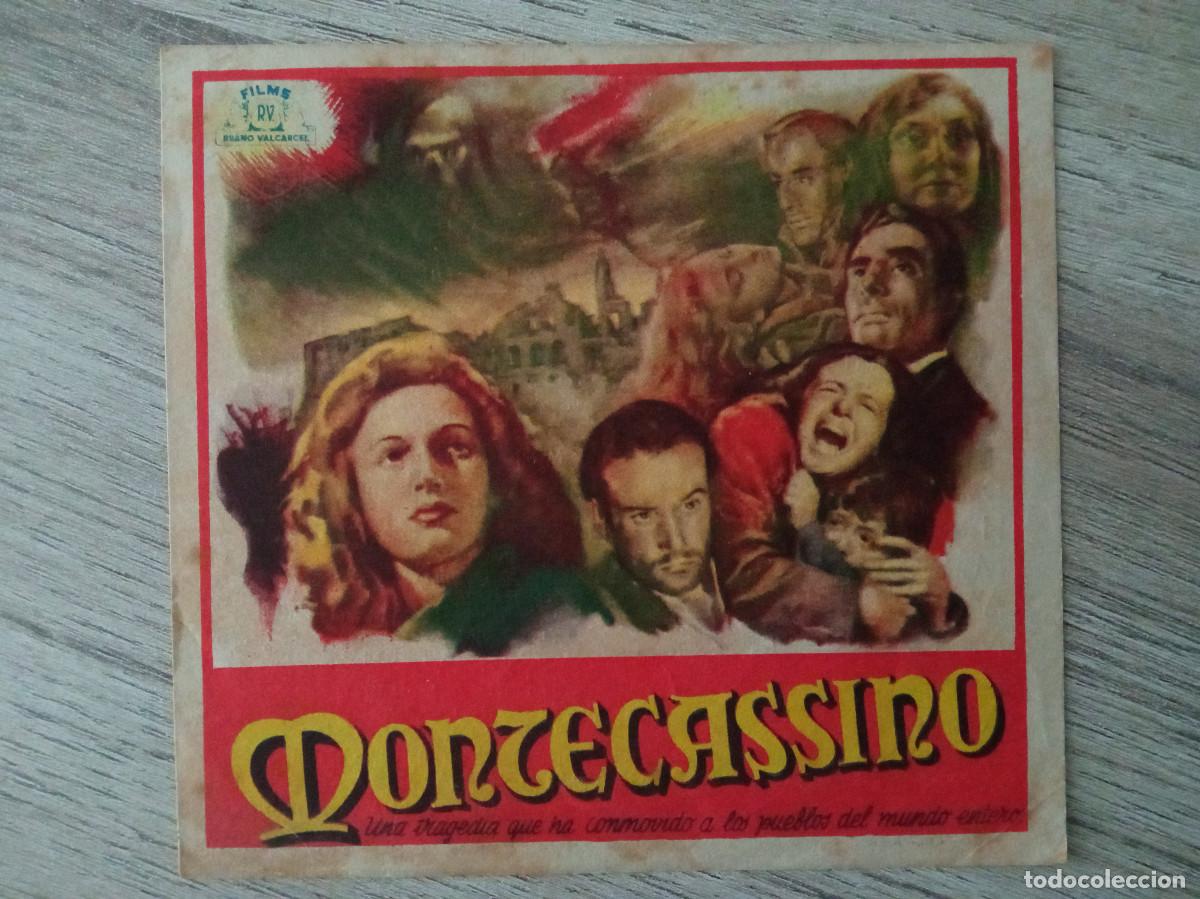Cinema: MONTECASSINO, DISTRIBUIDORA R.V., SALON MODERNO-PALACIO DEL SOL, DENIA, ALICANTE, 1948