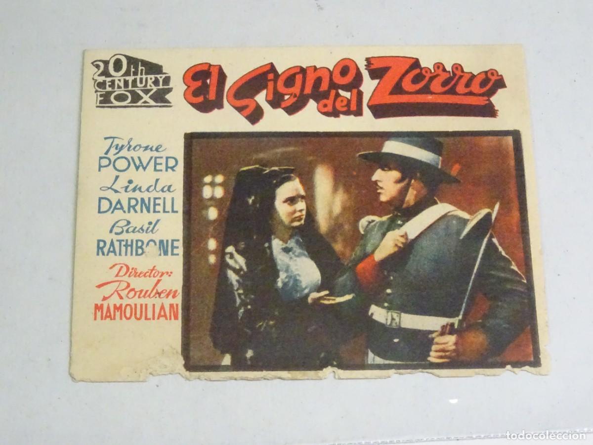 Cine: PROGRAMA DE CINE - EL SIGNO DEL ZORRO - TYHONE POWER, LINDA DARNELL - SE&Ntilde;ALES DE USO