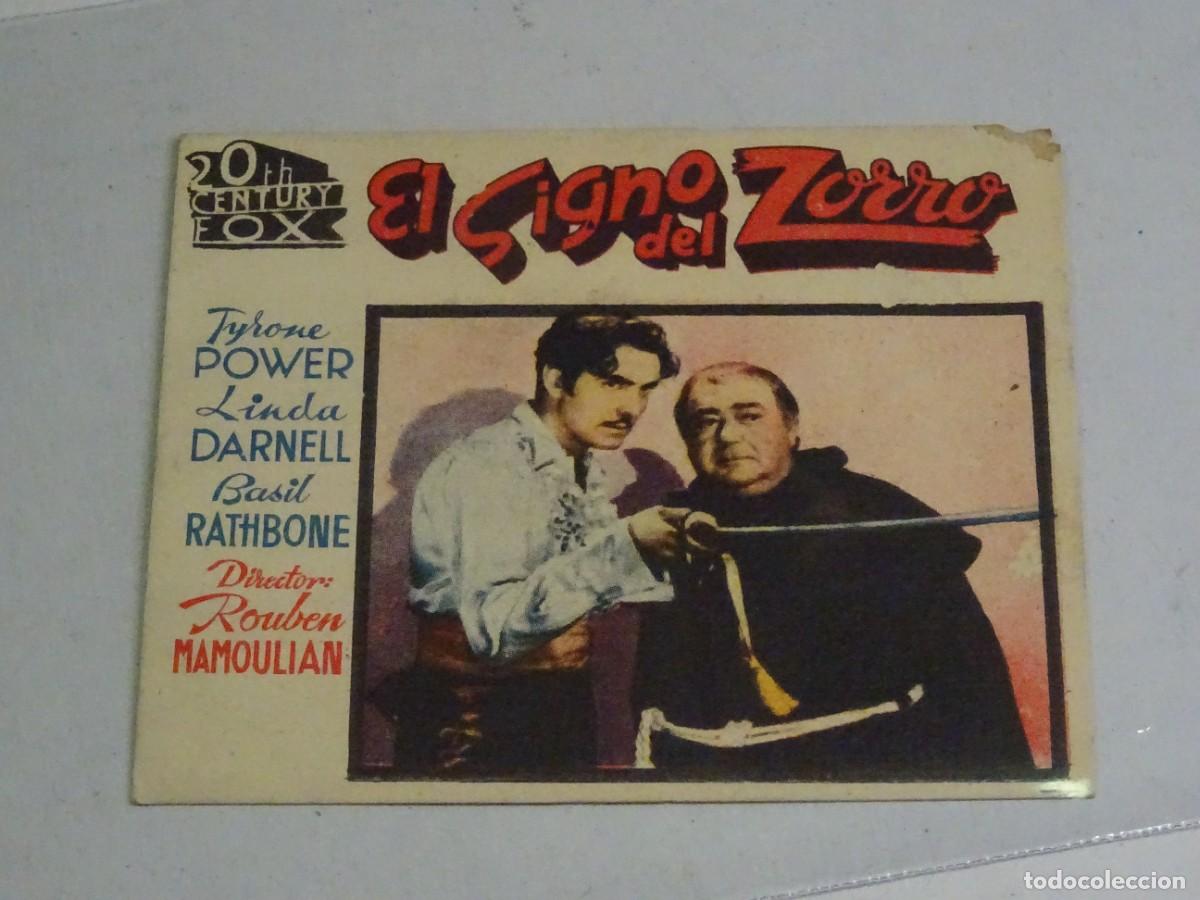 Cine: PROGRAMA DE CINE - EL SIGNO DEL ZORRO - TYHONE POWER, LINDA DARNELL - SE&Ntilde;ALES DE USO