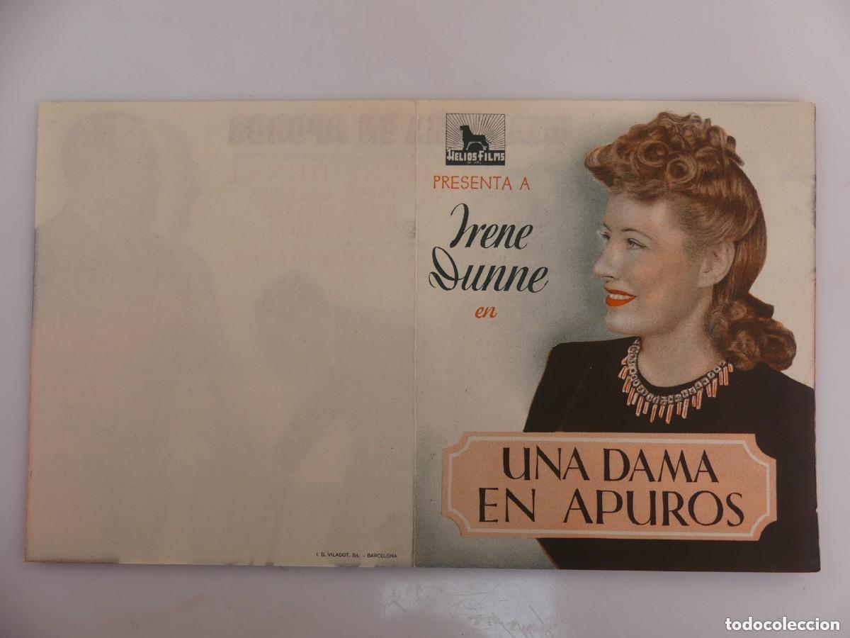 Cine: UNA DAMA EN APUROS - FOLLETO PROGRAMA DE MANO DOBLE - Foto 1