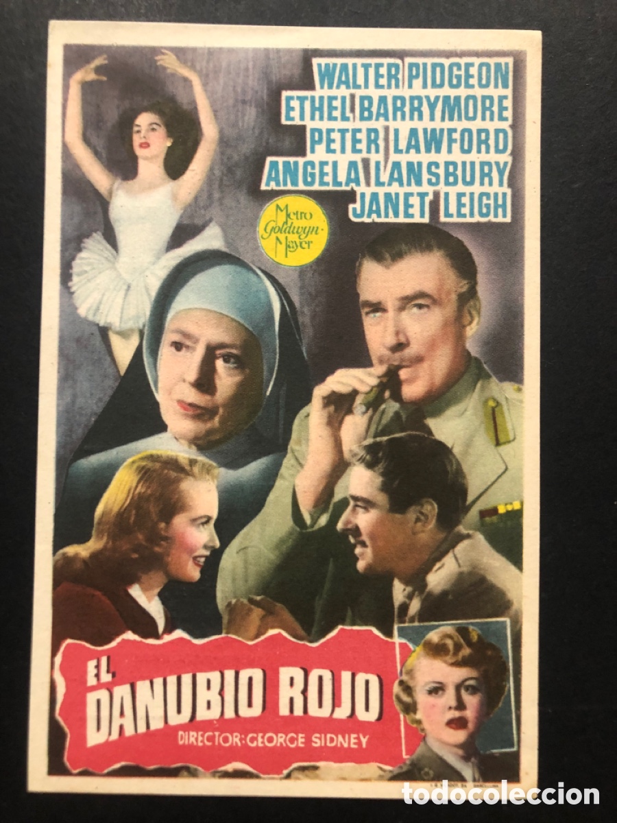  Foglietti di film di film antichi di cinema: Programa MGM el Danubio rojo walter Pidgeon con publicidad cine cultural Mislata
