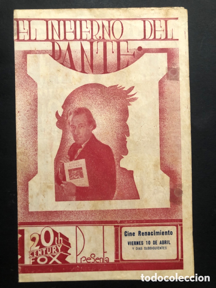  Foglietti di film di film antichi di cinema: Programa uruguayo el infierno del Dante Spencer tracy claire trevor A8