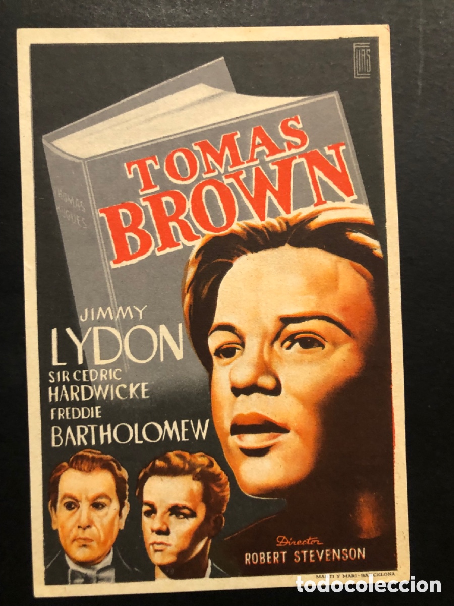  Foglietti di film di film antichi di cinema: Programa tomas brown Freddie bartholomew con publicidad cine oriente A8