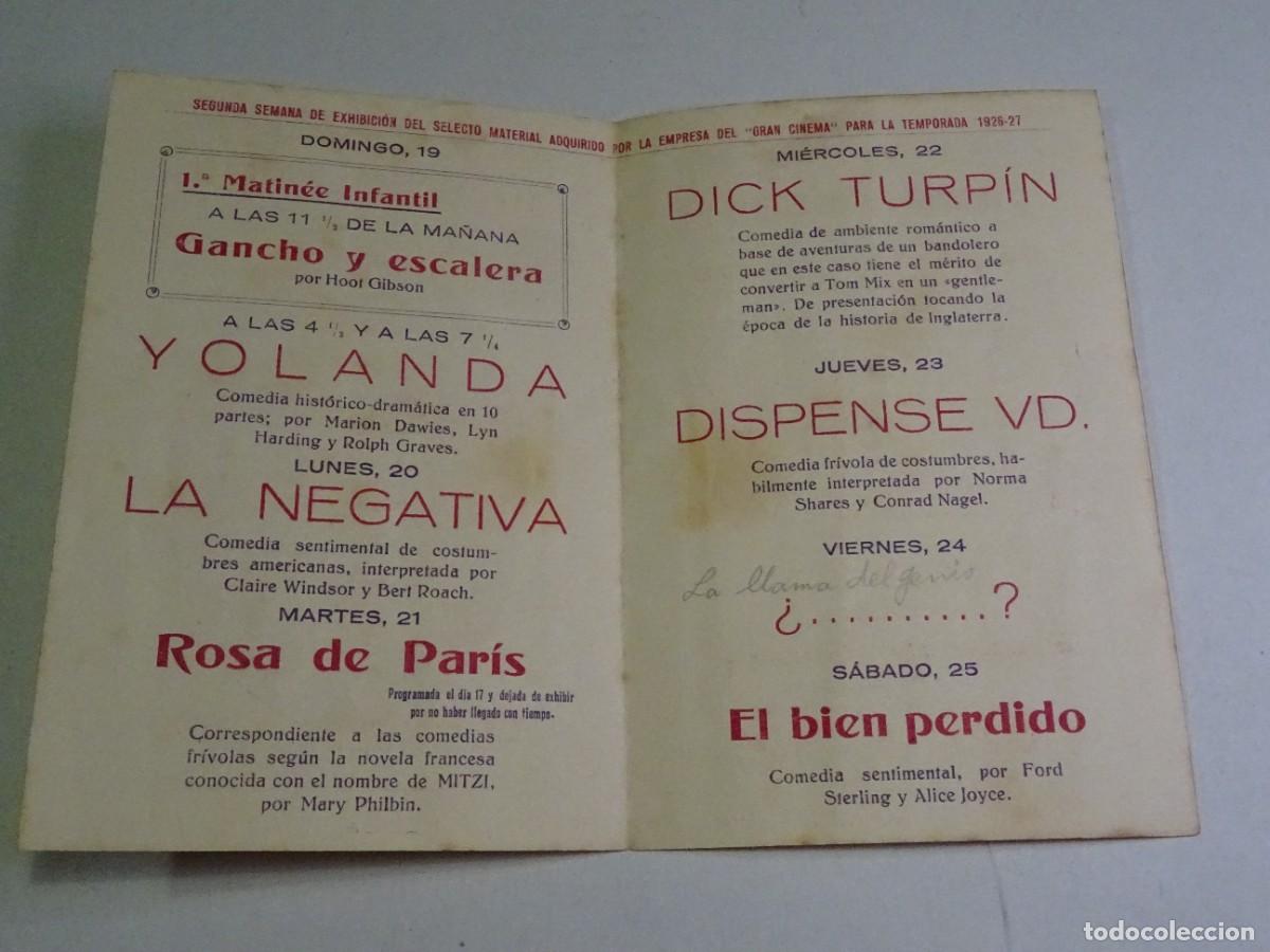 Cine: PROGRAMA DE CINE - TOM MIX PROTAGONISTA DE DICK TURPIN A&Ntilde;O 1925 - ORIGINAL - Foto 2