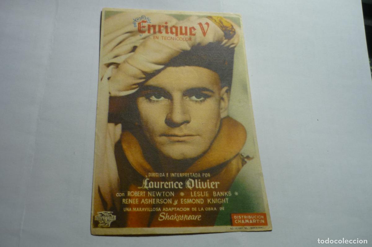 Cine: programa enrique v .-laurence olivier publicidad - Foto 1