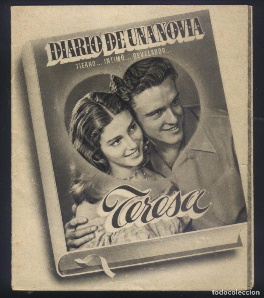  Foglietti di film di film antichi di cinema: Q-10630- TERESA (DIARIO DE UNA NOVIA) (DESPLEGABLE EN 6 HOJAS) Pier Angeli - John Ericson