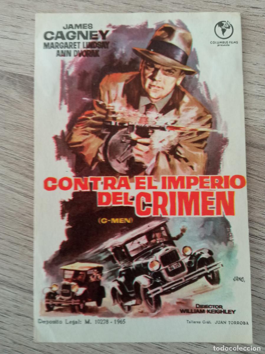  Flyers Publicitaires de films Anciens: CONTRA EL IMPERIO DEL CRIMEN, JAMES CAGNEY